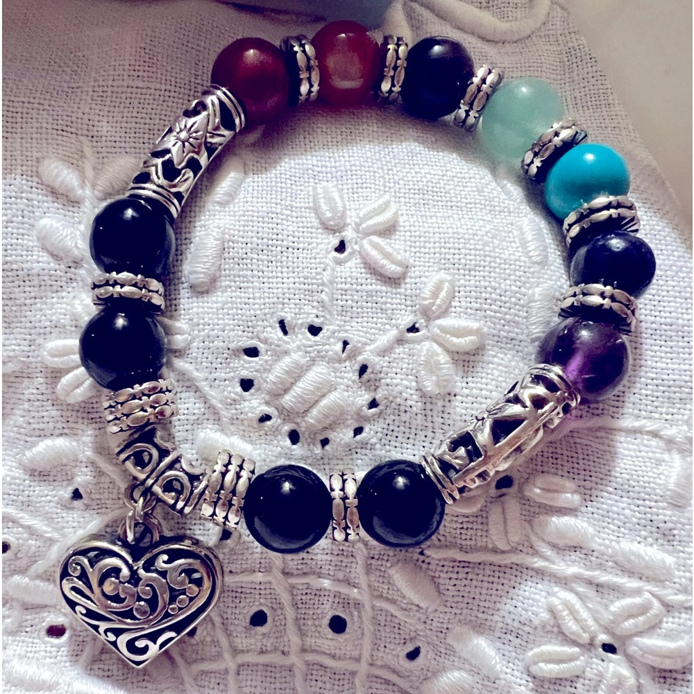 Chakra Bracelet with multiple beads‎ stretch